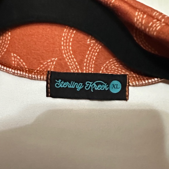 Women's Rust Patterned Pullover - Picture 2 of 5